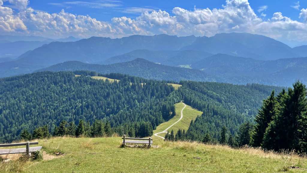 Ausblick vom Heigelkopf / Wackersberg