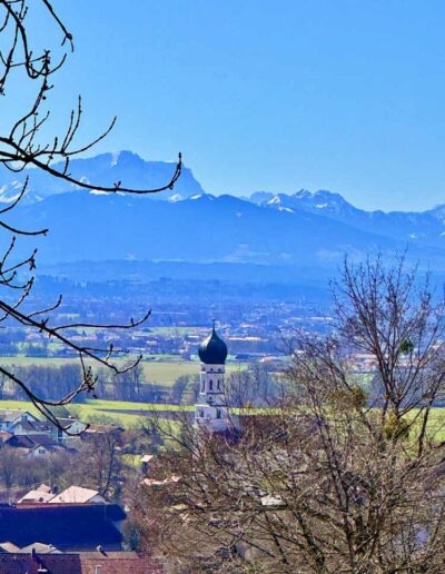 Aussicht auf die Zugspitze bei Pähl