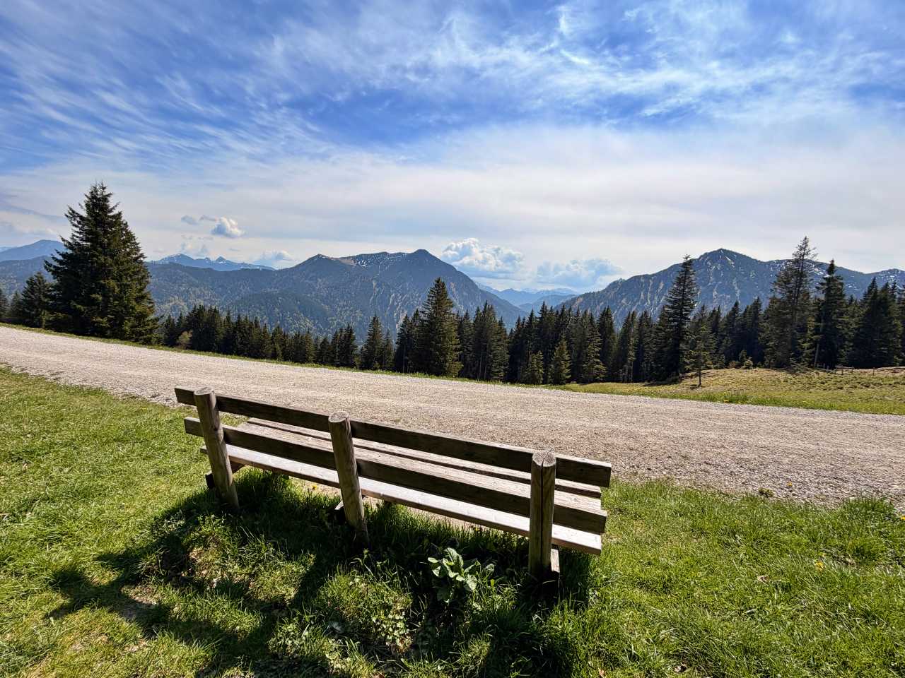 Aussicht auf die Berge bei Tegernsee